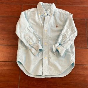 3T Ralph Lauren Long Sleeved Blue Button Up